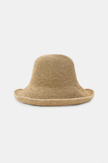 BRAIDED HAT WITH SHAPABLE BRIM - Light beige by Zara