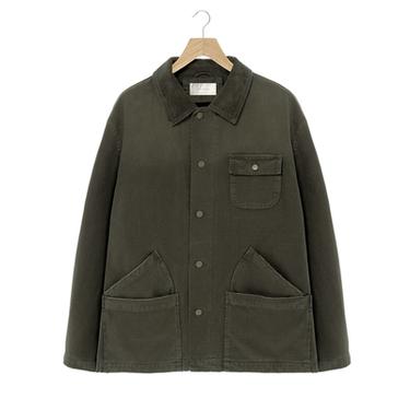 جاكيت مغسول بياقة ممزوجة - زجاجي داكن الخاص بـ Zara