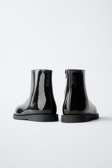 PATENT-FINISH BOOTS - Black by Zara - Image 4