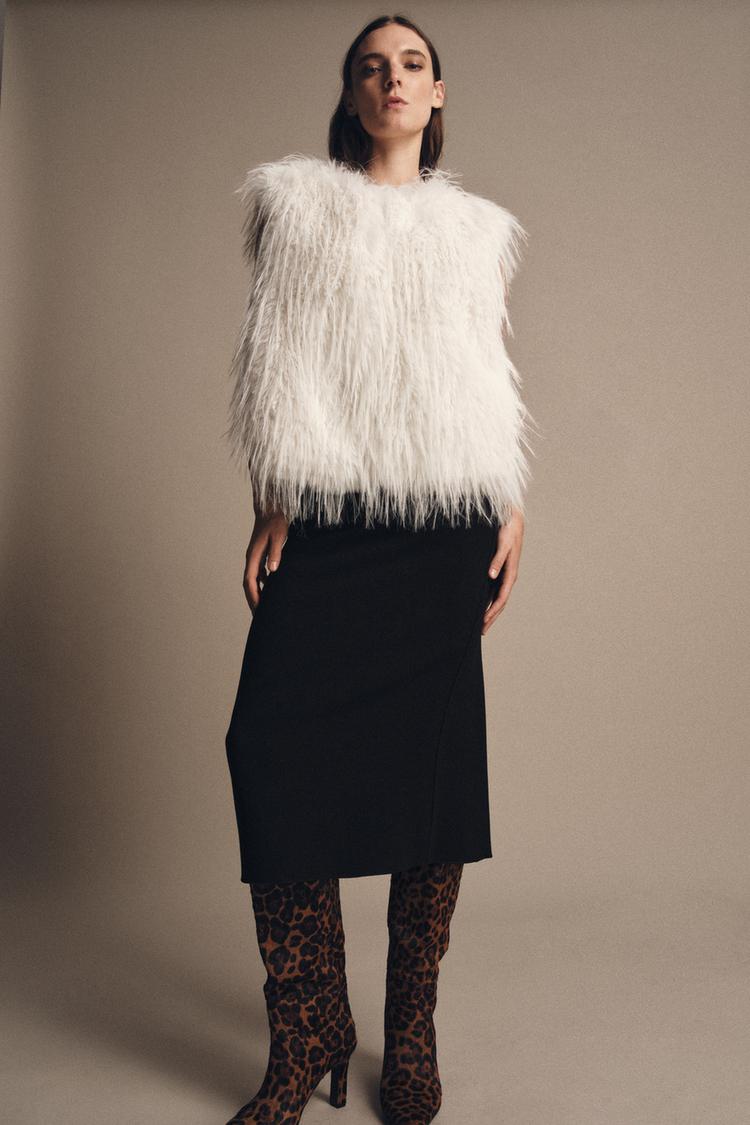 FALDA TUBO ABERTURA ZW COLLECTION Negro ZARA España