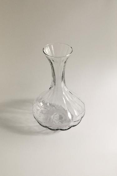 RAISED DESIGN GLASS DECANTER - Transparent by Zara - Image 1