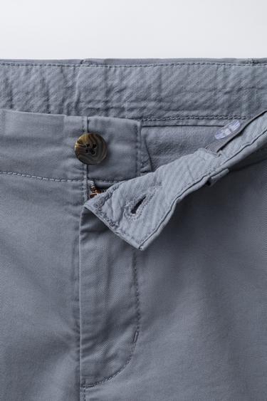 SHORT CHINE SLIM FIT - Bleu délavé de Zara - Image 2