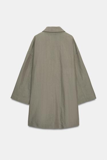 TRENCH OVERSIZE ZW COLLECTION - Gris grenat de Zara - Image 9