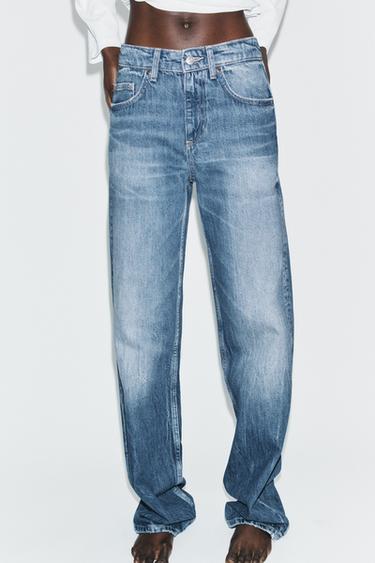 TRF WIDE-LEG HIGH-WAIST JEANS - Blue by Zara