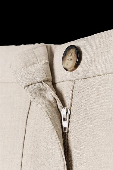 Zara RIB JOGGER PANTS - Sand