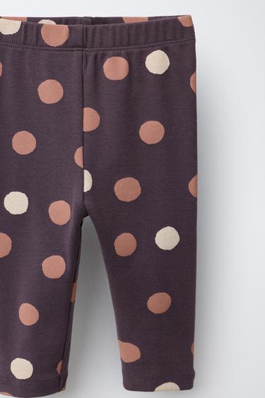 POLKA DOT SWEATSHIRT AND LEGGINGS SET - Aubergine by Zara - Image 5