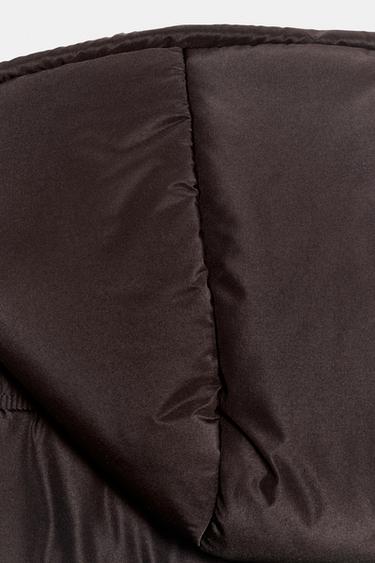 ANORAK REMBOURRÉ COURT DÉPERLANT ET COUPE-VENT - Marron de Zara - Image 8