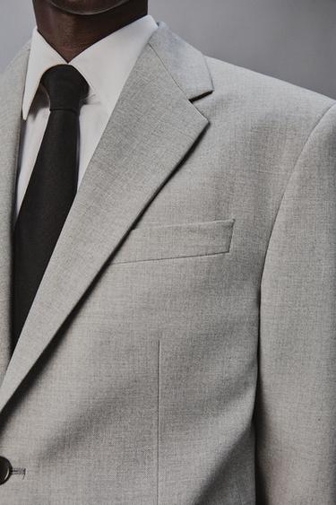 VESTE DE COSTUME CONFORT - Gris de Zara - Image 4