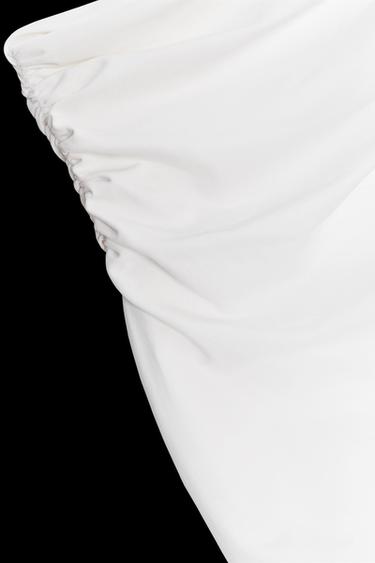 DRAPED ASYMMETRIC BODYSUIT - Oyster-white by Zara