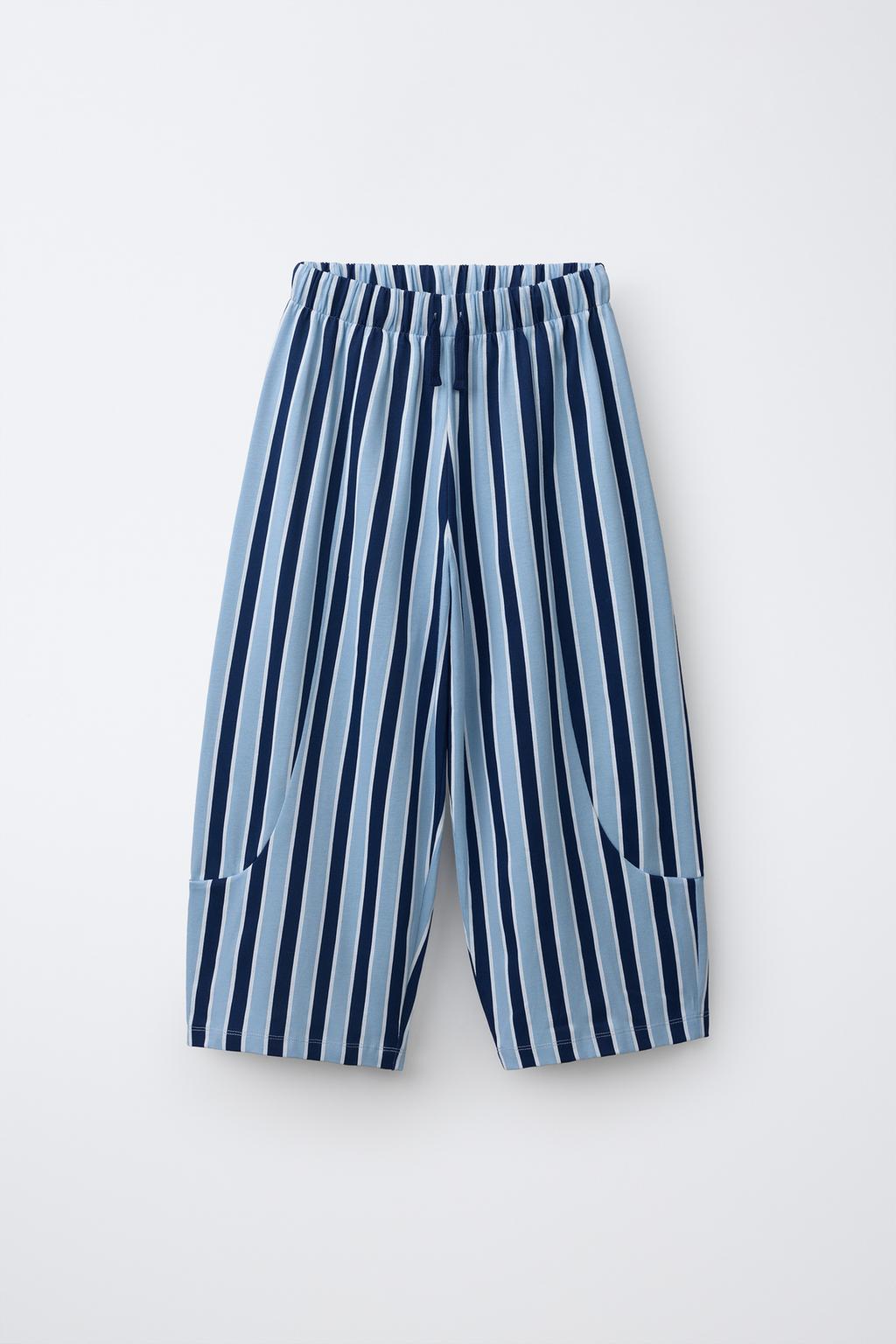 Zara Relaxed zolaqlı şalvar