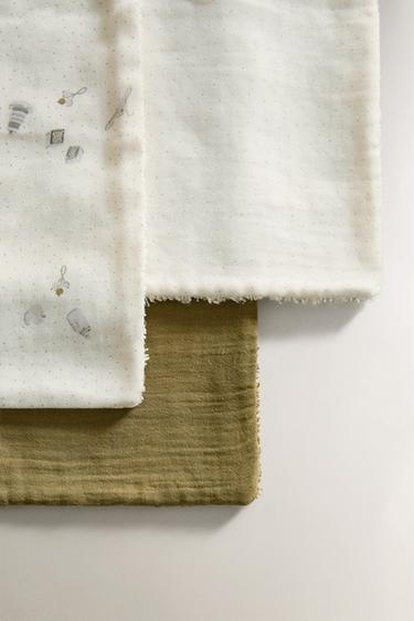 MINI SERVIETTE BÉBÉ (LOT DE 3) - Écru de Zara - Image 2