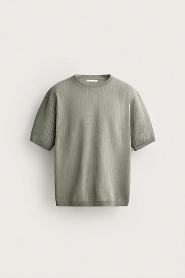 JERSEY CANALÉ REGULAR FIT - Khaki claro de Zara - Imagen 0