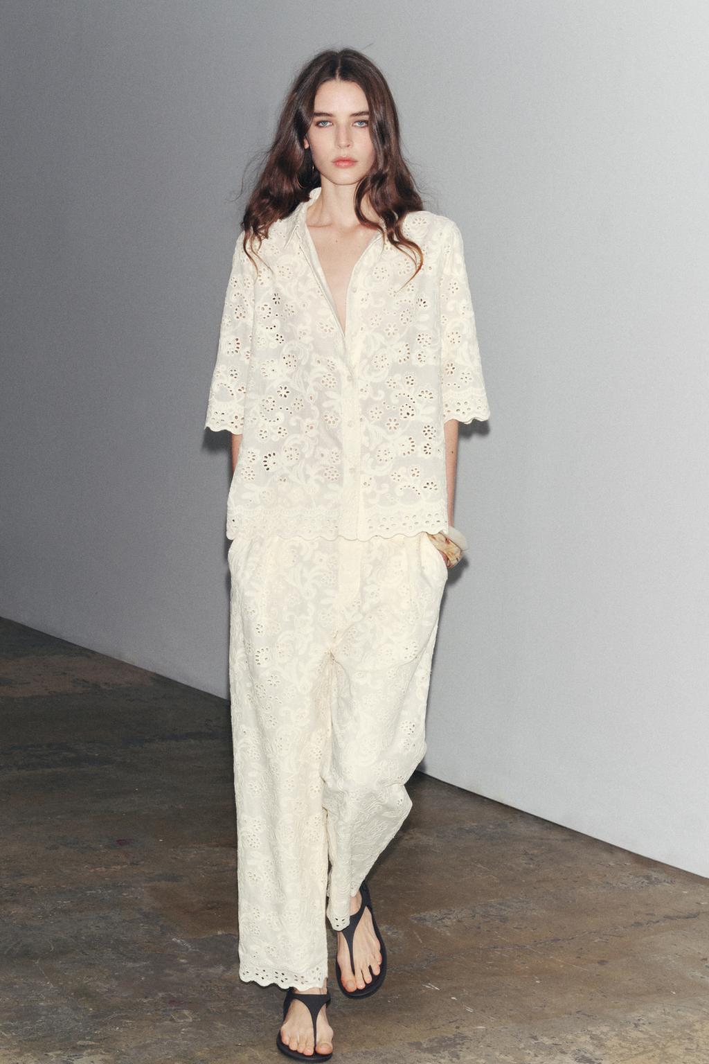 Thumbnail image for ZW COLLECTION SHIRT WITH CUTWORK EMBROIDERY