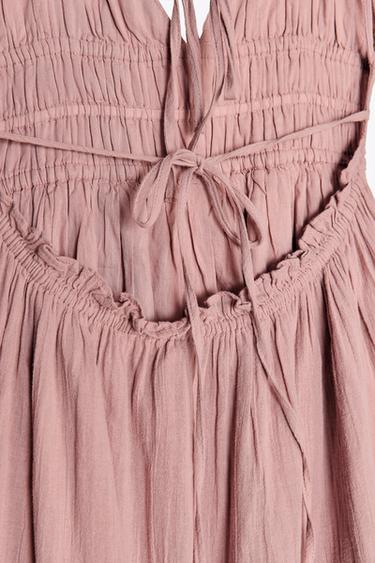 GAUZE MIDI DRESS - Pastel pink by Zara - Image 7