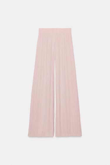 PANTALON FLUIDE LARGE - Rose de Zara - Image 5