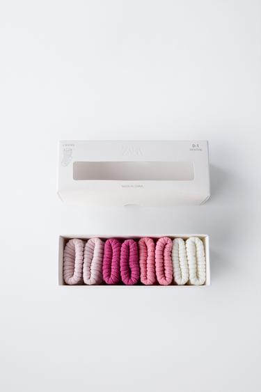 PACK DE QUATRO PARES DE MEIAS COLORIDAS - Rosado da Zara