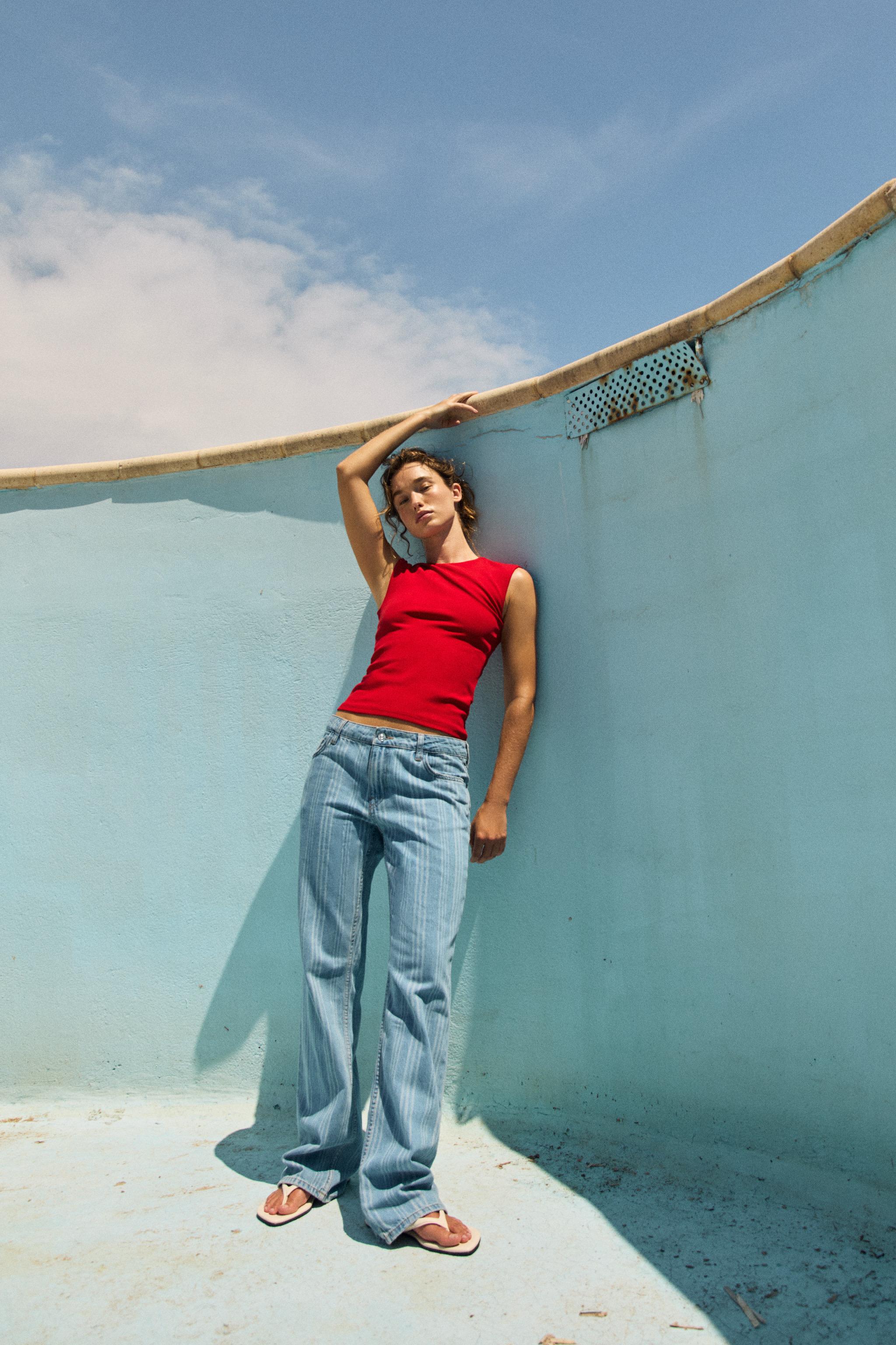 WIDE STRAP TANK TOP — Red