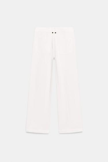RUSTIC WEAVE CULOTTES - Ecru by Zara - Image 5