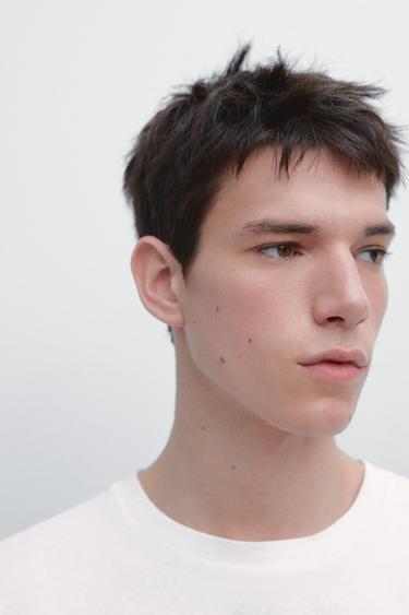 Zara 100% mercerised cotton T-shirt - White