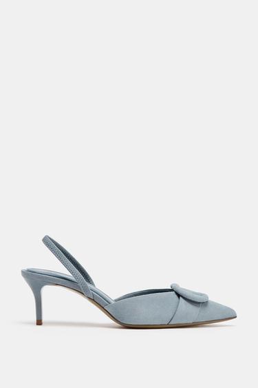 SLINGBACK-SKO MED DETALJE - Blå fra Zara