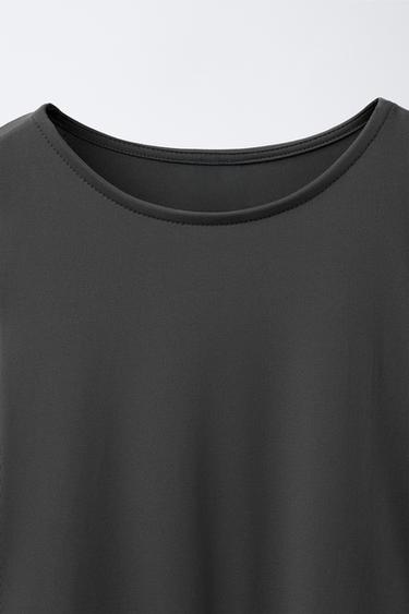 POLYAMIDE BODYSUIT - Anthracite grey by Zara - Image 2
