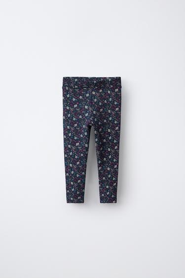 QUẦN LEGGING VẢI GÂN HỌA TIẾT HOA - Xanh dương từ Zara