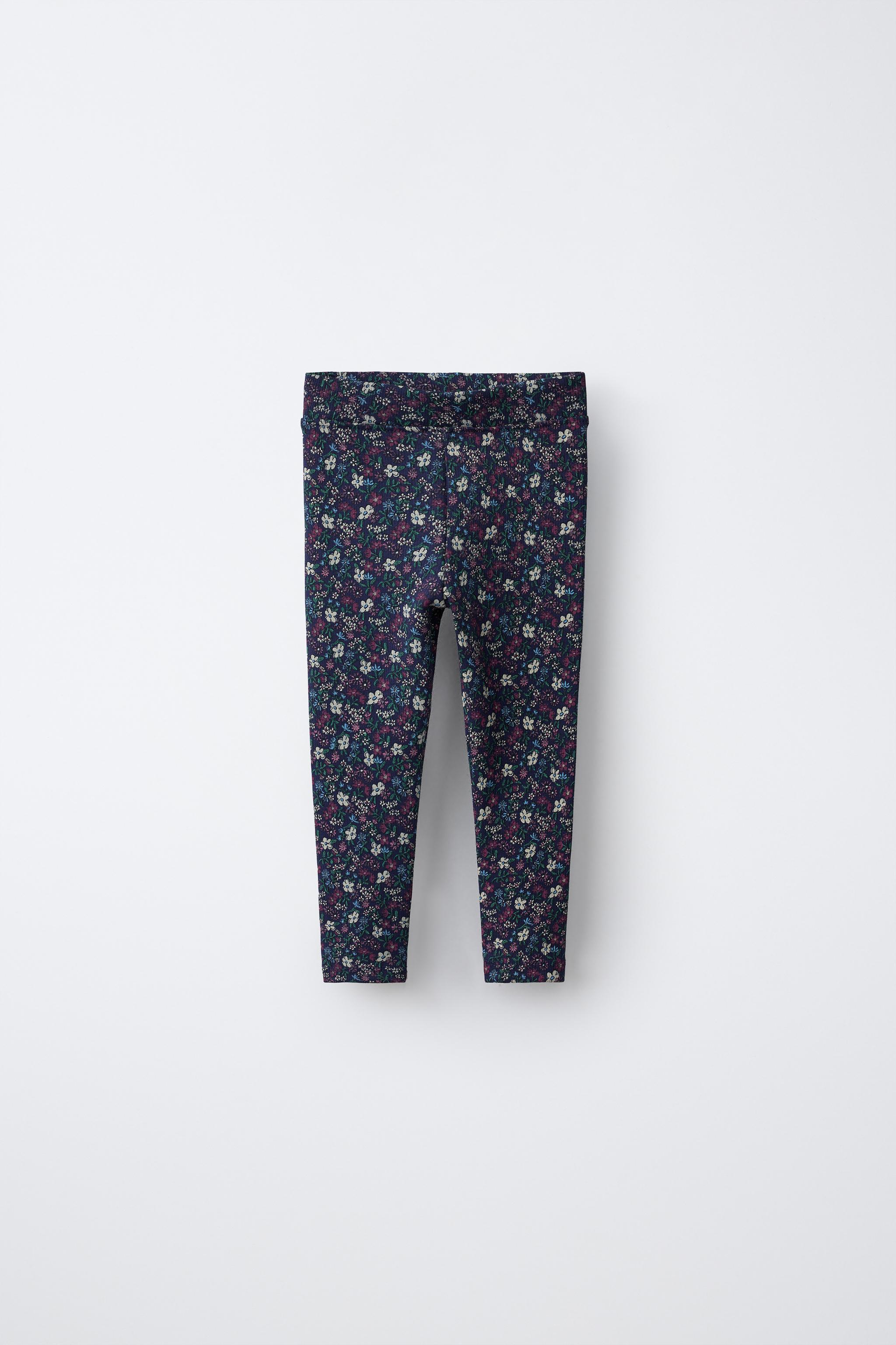 LEGGING CÔTELÉ À FLEURS