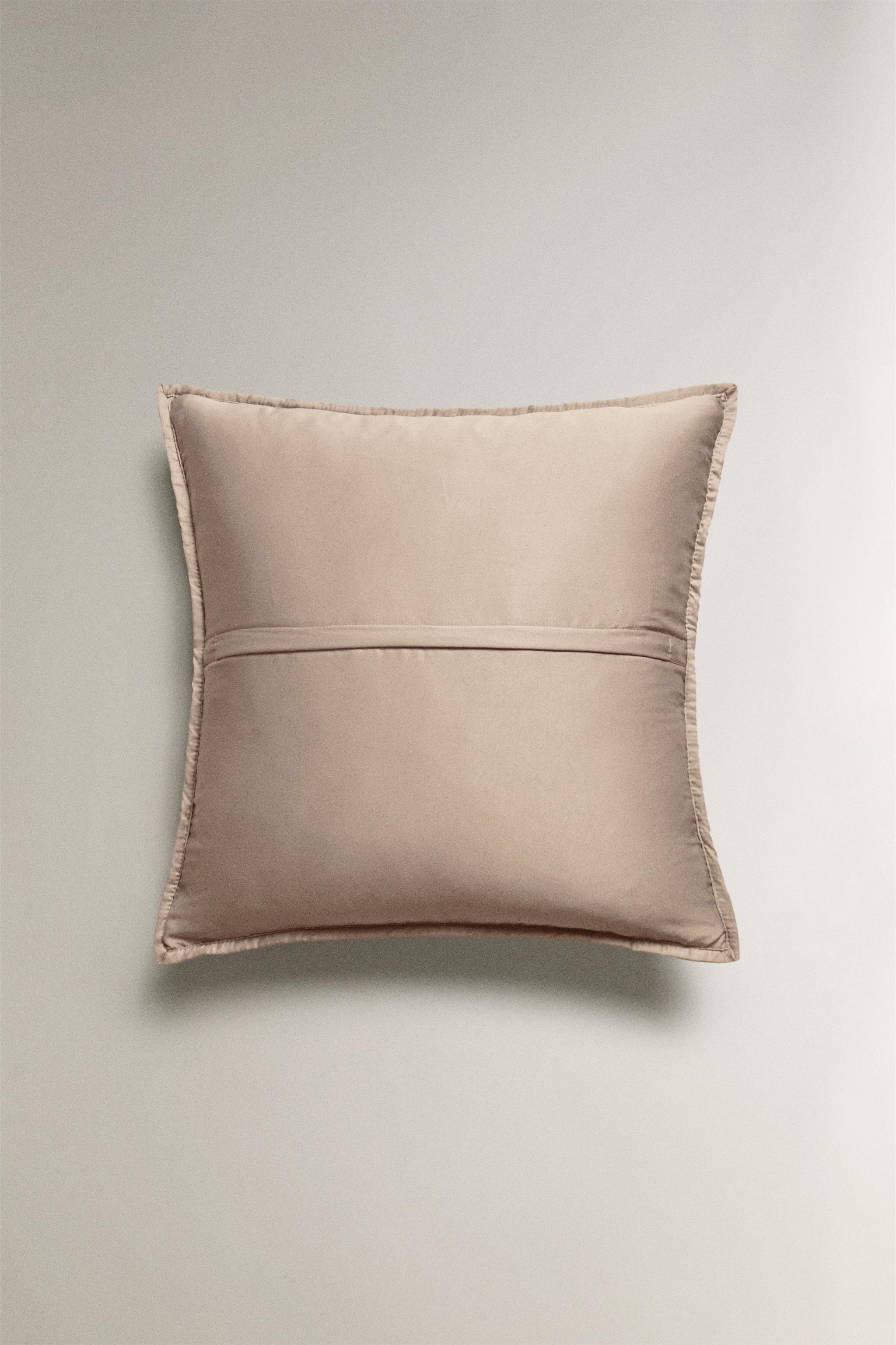 HOUSSE DE COUSSIN ÉDREDON SATIN LISSE NŒUDS