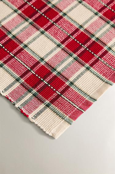 CHRISTMAS TARTAN PLACEMAT (PACK OF 2) - Red by Zara - Image 2