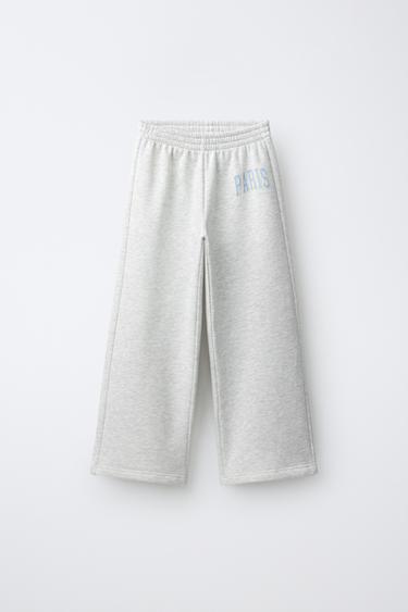 CALÇA WIDE LEG JOGGING - Cinza-vigoré da Zara