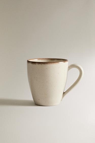 STONEWARE MUG - Light ecru by Zara