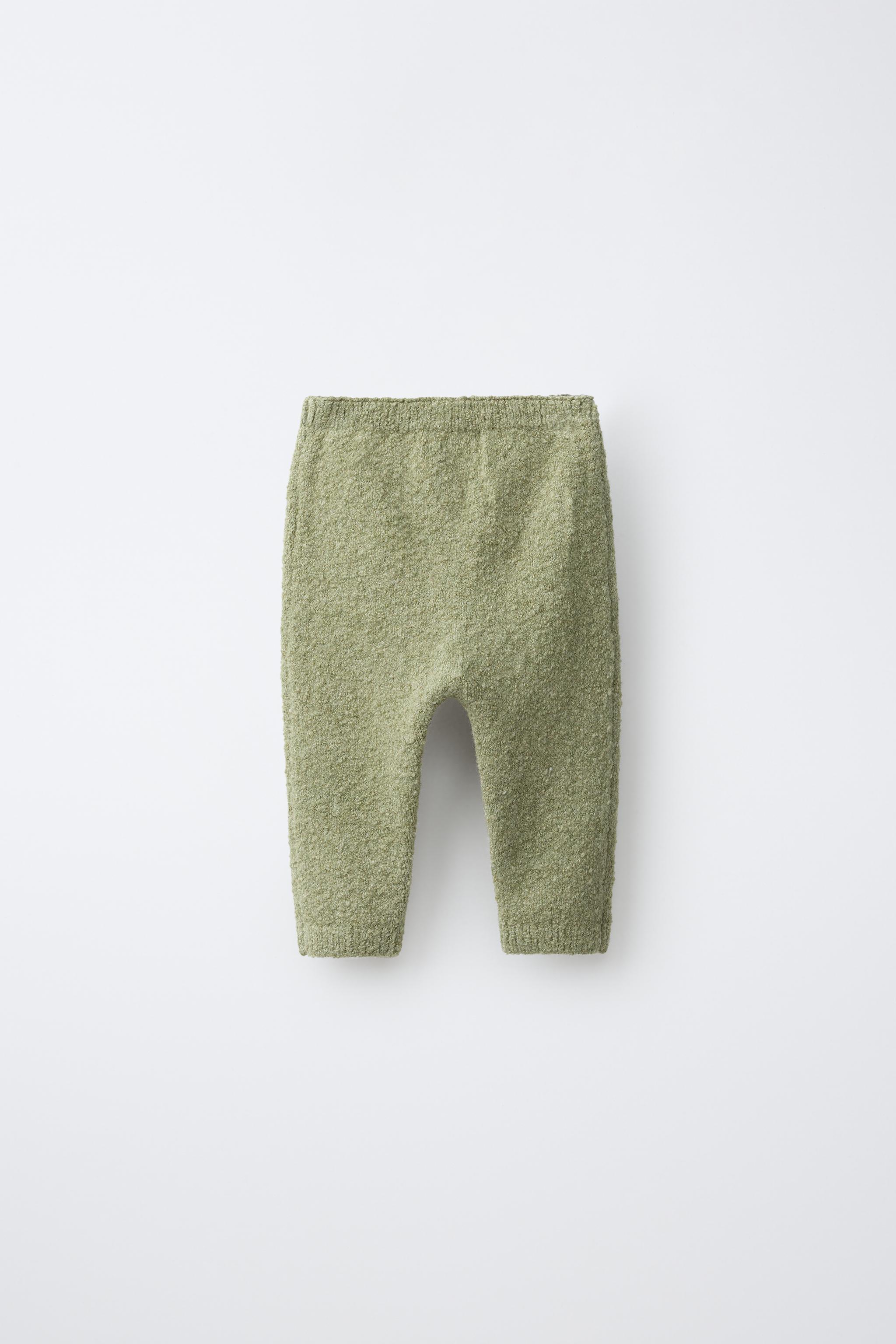 EMBROIDERED MUSHROOM KNIT PANTS