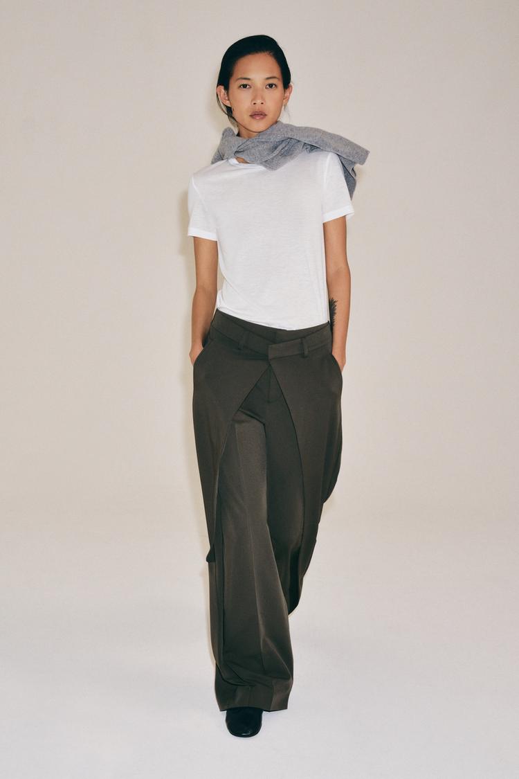 ZW COLLECTION FRONT PLEAT TROUSERS