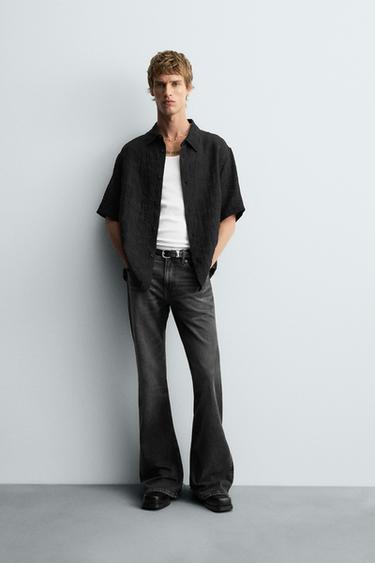قميص منسدل بملمس - أزرق الخاص بـ Zara - صورة 0