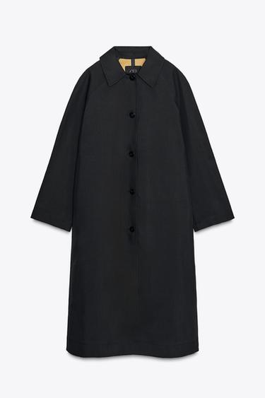 ZW COLLECTION LIMITED EDITION LONG BUTTON TRENCH COAT - Blue by Zara