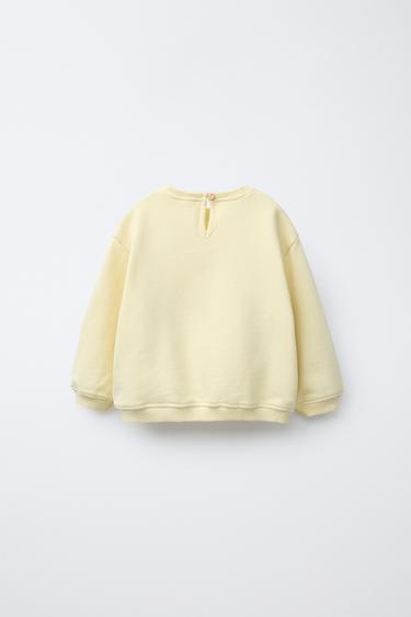 SWEAT PIÈCE CITRON - Vert clair de Zara - Image 1