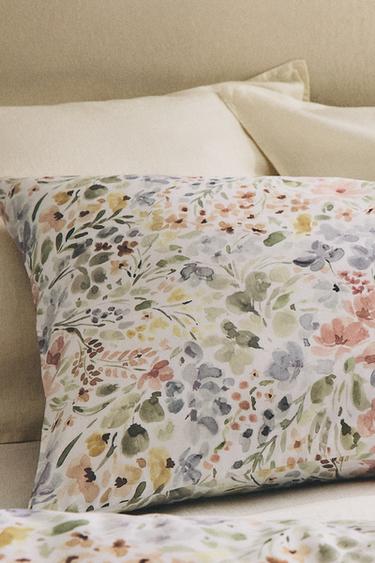 TAIE D’OREILLER IMPRIMÉ FLORAL - Blanc cassé de Zara - Image 5