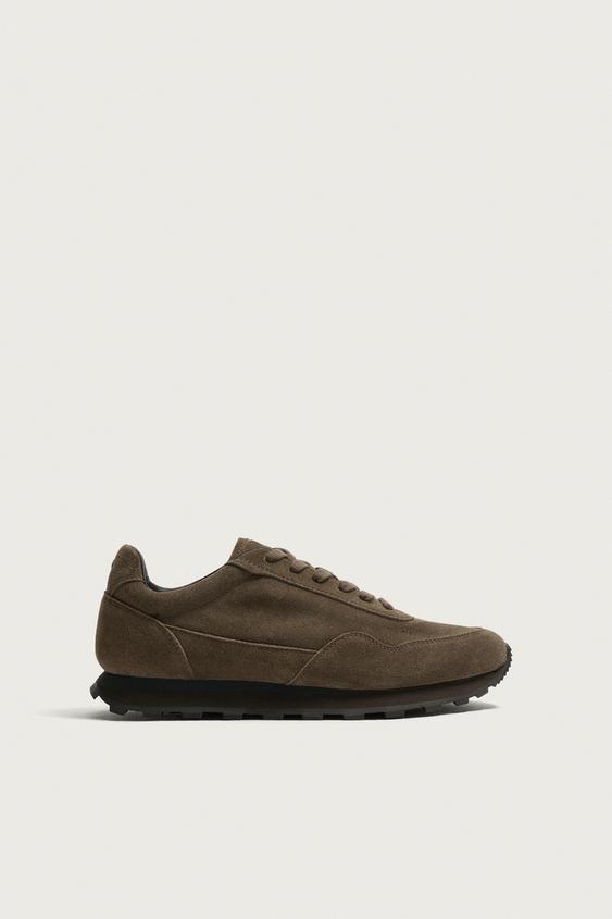ZAPATILLA PIEL CASUAL - Marrón de Zara - Imagen 0