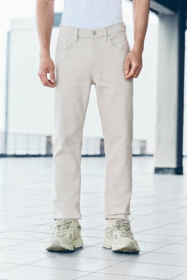 BASIC SLIM FIT JEANS - Oyster-white by Zara