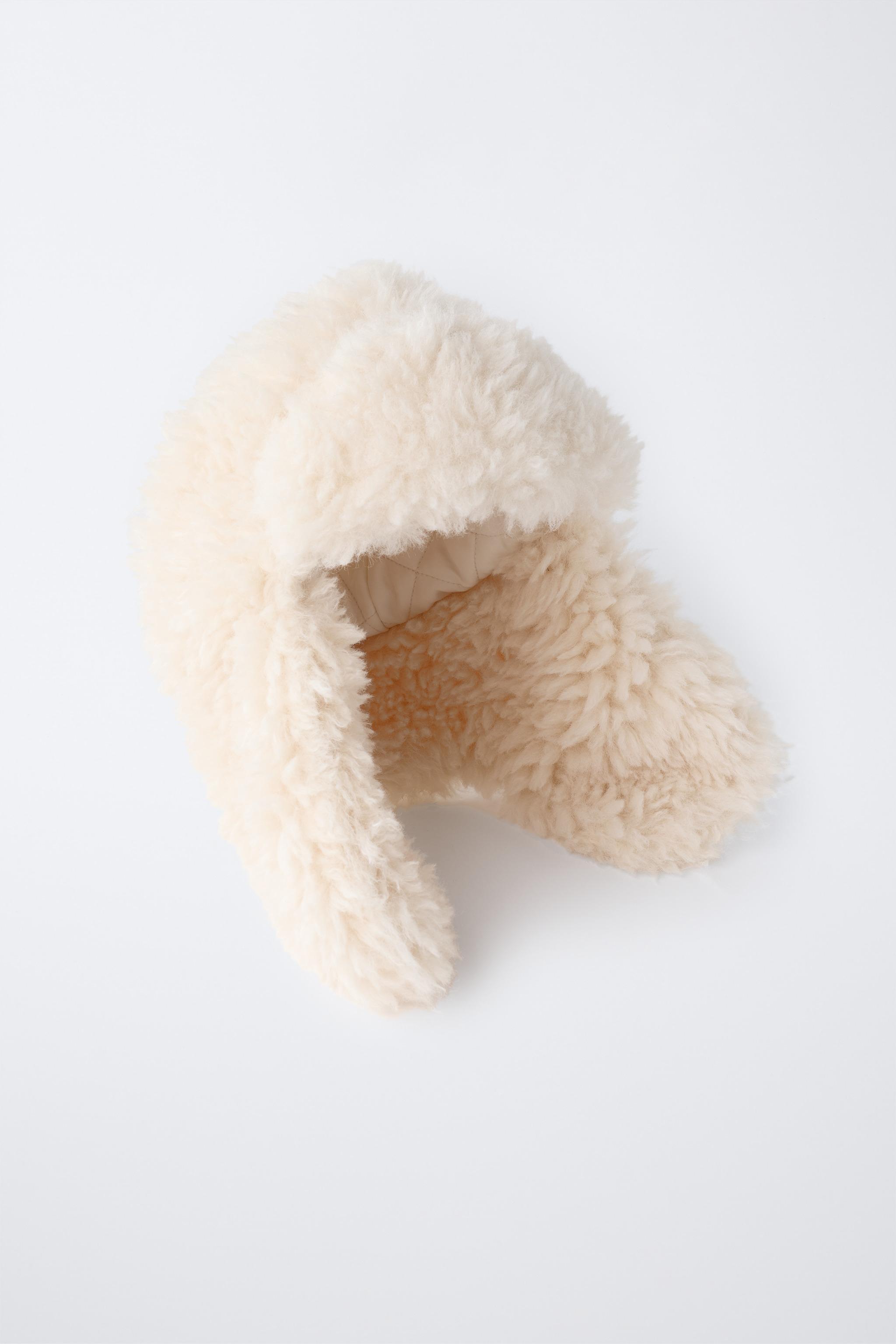 FAUX FUR SKI COLLECTION HAT - Ice | ZARA United Kingdom