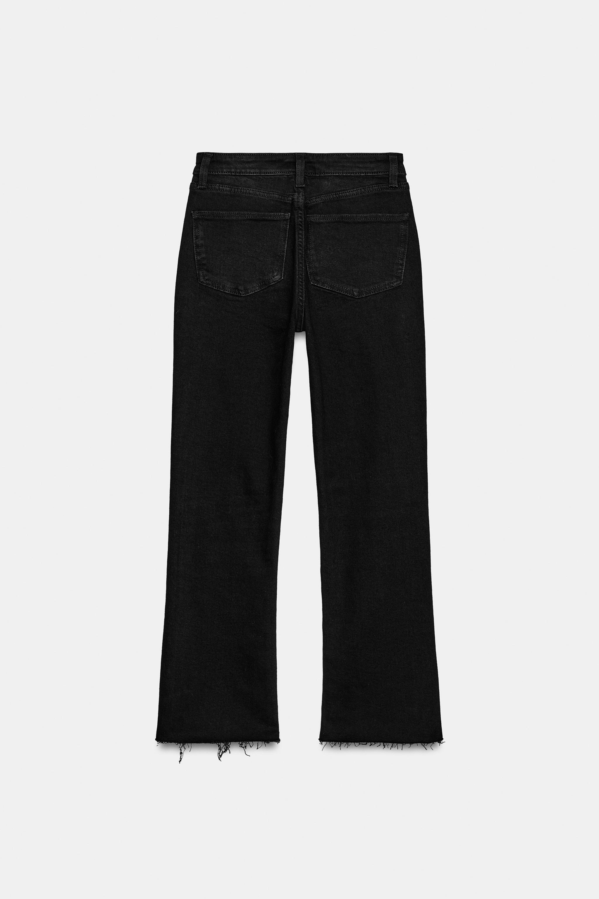 TRF HIGH-WAIST CROPPED FLARE JEANS