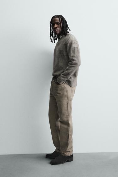 BRUSHED PRINTED JUMPER - Grey by Zara