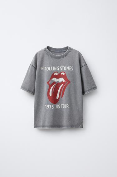 CAMISETA EFECTO LAVADO ROLLING STONES © - Gris de Zara - Imagen 0