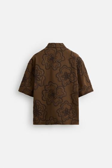 CHEMISE BRODERIES RELIEF - Chocolat de Zara - Image 7