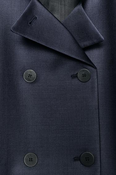 BLAZER AJUSTÉE CONTRASTE ZW COLLECTION - Bleu marine de Zara - Image 6