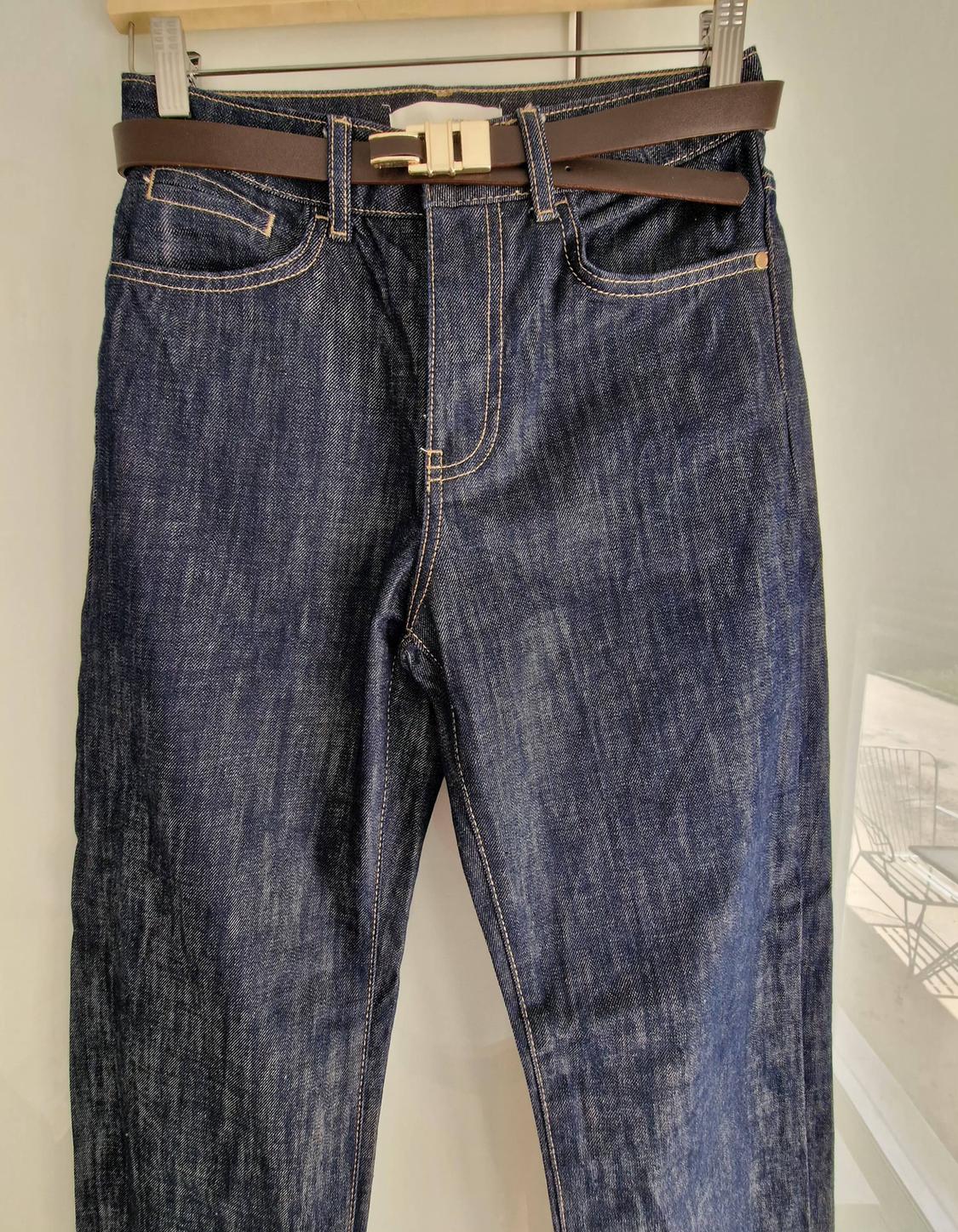Z1975 HIGH-WAIST STRAIGHT SLIM FIT BELTED JEANS - Image 3