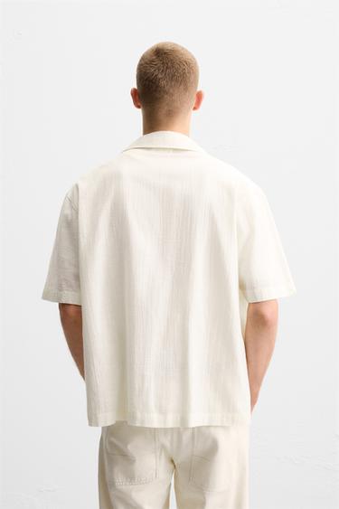 CHEMISE BRODÉE FLORALE - Blanc cassé de Zara - Image 2
