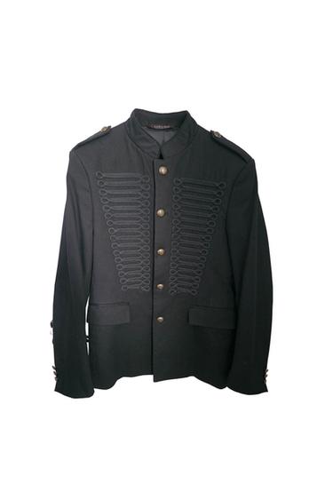 BLACK BLAZER WITH MILITARY DETAILS