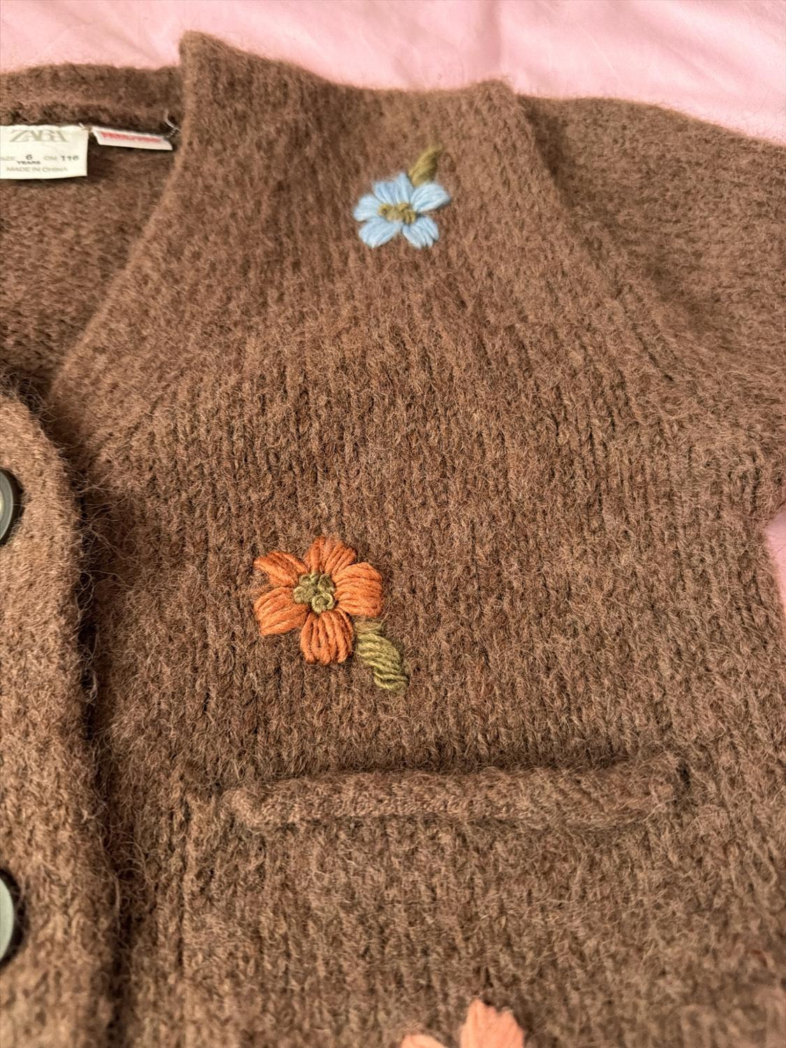 KNIT CARDIGAN WITH FLORAL EMBROIDERY - Image 2