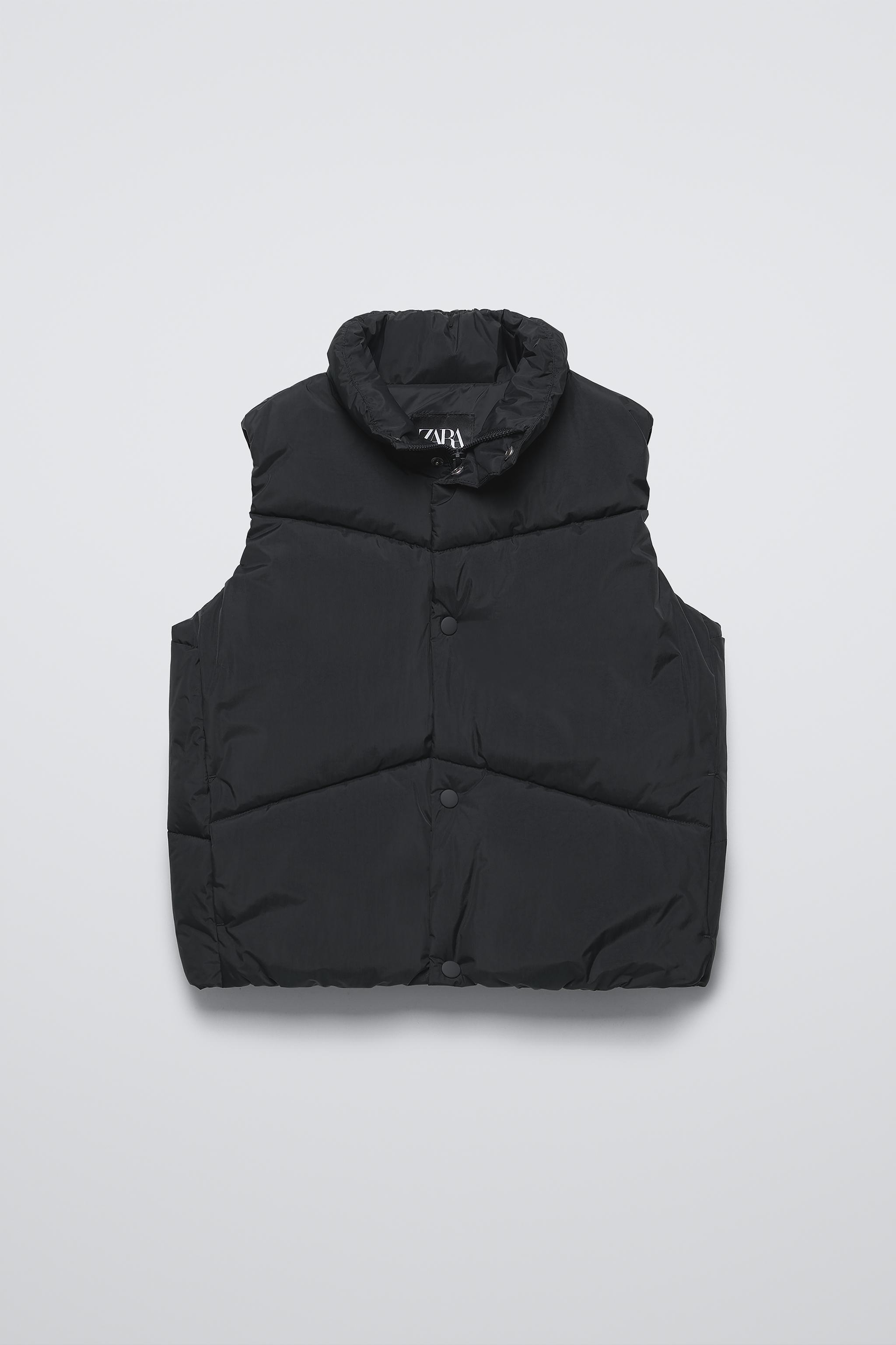 Reversible Puffer Gilet Zara Black Gilet Womens Reversible Zara